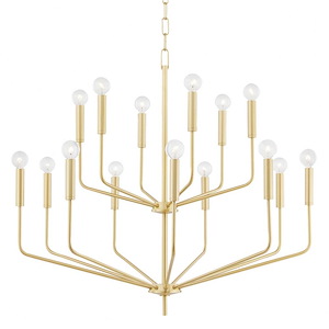 Bailey-15 Light 2-Tier Chandelier in Transitional Style-36 Inches Wide by 31 Inches High - 1040729