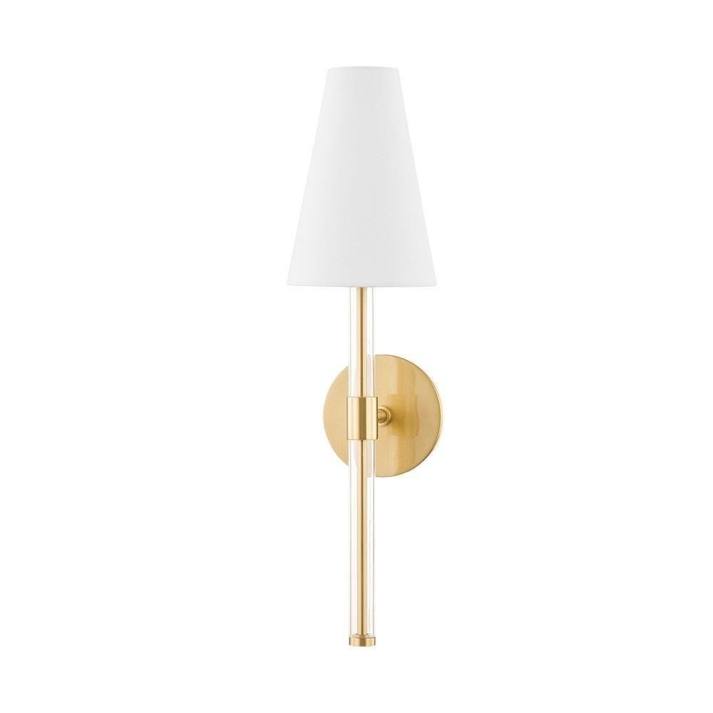 Visual Comfort brass sconce // Classic swing arm sconce in brass