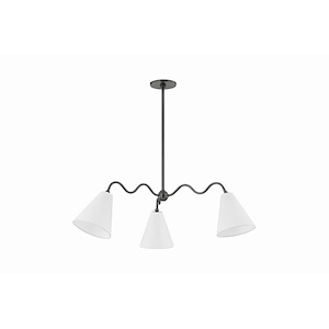 Onda - 3 Light Chandelier-12.75 Inches Tall and 42.75 Inches Wide - 1339500