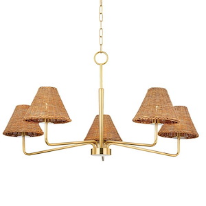 Issa - 5 Light Chandelier-20.5 Inches Tall and 40 Inches Wide - 1275082