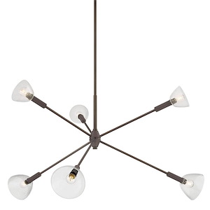 Caraway - 6 Light Chandelier-25.25 Inch Tall and 52.75 Inch Wide - 1364572