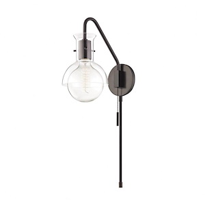 Riley-One Light Wall Sconce With Plug and Glass in Style-6.25 Inches Wide by 11.75 Inches High - 675222