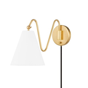 Onda - 1 Light Portable Wall Sconce-13 Inches Tall and 9 Inches Wide - 1275108