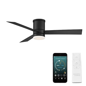 Axis-52 Inch 3-Blade Flush Mount Ceiling Fan with Light Kit and Remote Control in Contemporary Style-11.5 Inches High - 886384