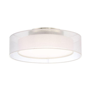 Metropolis-25W 1 LED Semi-Flush Mount in Contemporary Style-18 Inches Wide by 6 Inches High - 1334227
