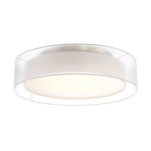 Metropolis-24.5W 1 LED Semi-Flush Mount in Contemporary Style-24 Inches Wide by 7 Inches High - 1334016