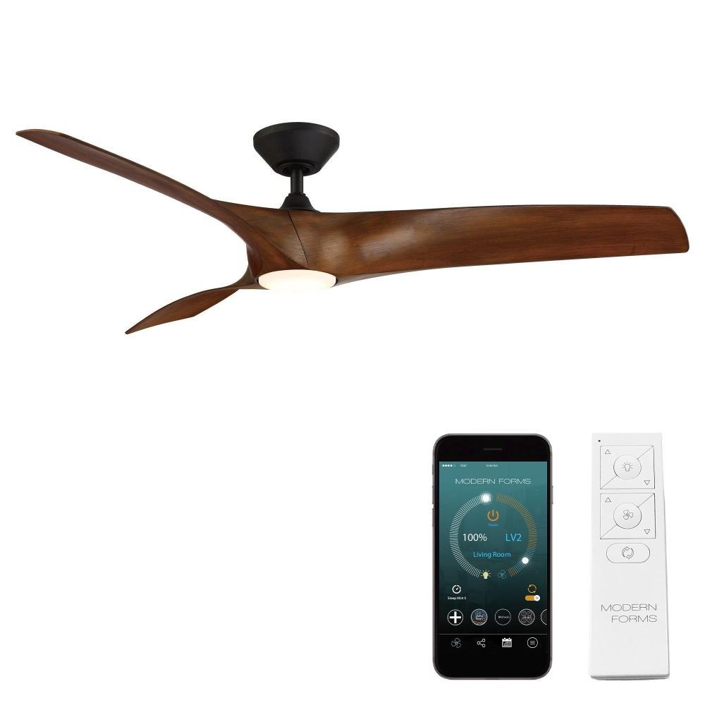 Modern Forms FR-W2006-62L Zephyr-62 Inch 3-Blade Ceiling Fan with Light Kit and Remote Control in Transitional Style-13.88 Inches High