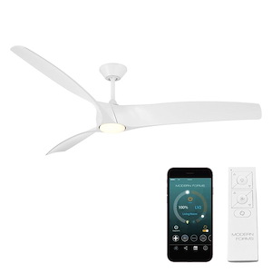 Zephyr - 3 Blade Ceiling Fan with Light Kit-14.9 Inch Tall and 72 Inch Wide - 1366977