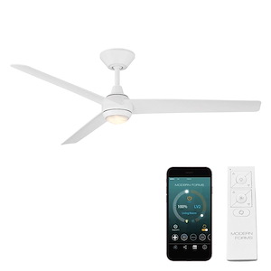 Pisces - 3 Blade Ceiling Fan with Light Kit-14.25 Inch Tall and 54 Inch Wide - 1366984