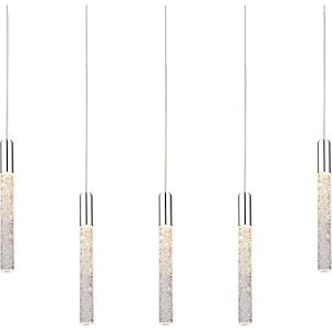 Magic-28.5W 5 LED Linear Chandelier in Modern Style-5.5 Inches Wide by 11.8 Inches High - 970553