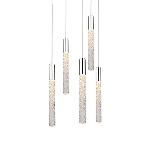 Magic-28.5W 5 LED Round Chandelier in Modern Style-17 Inches Wide by 11.8 Inches High - 970546