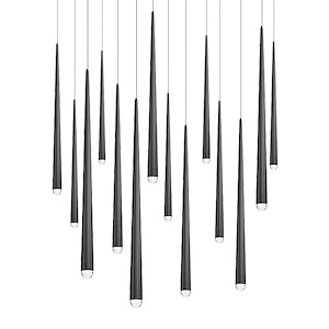 Cascade - 98W 14 LED Pendant-37 Inches Tall and 10 Inches Wide - 1344178