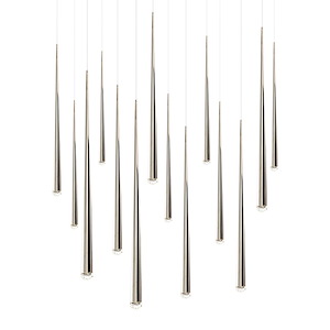 Cascade - 98W 14 LED Pendant-37 Inches Tall and 10 Inches Wide - 1344178