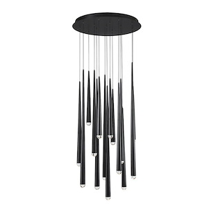 Cascade-113W 15 LED Round Chandelier in Modern Style-23 Inches Wide by 37 Inches High - 880614