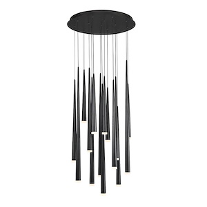 Cascade-113W 15 LED Round Chandelier in Modern Style-23 Inches Wide by 28 Inches High - 880615