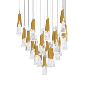 Kilt - 198.5W 25 LED Pendant-16 Inches Tall and 28 Inches Wide - 1344198