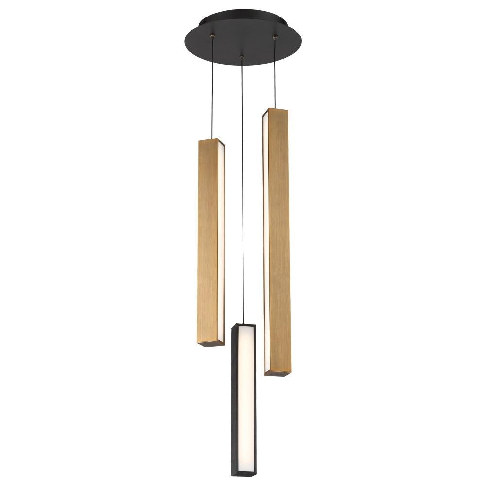 Modern Forms PD-64803R Chaos-19W 3 LED Round Pendant in Mid-Century Modern Style-11.75 Inches Wide by 33 Inches High