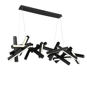 Chaos-58W 19 LED Linear Chandelier in Mid-Century Modern Style-72 Inches Wide by 19 Inches High - 880632