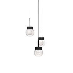 Double Bubble - 16W 3 LED Pendant-5.5 Inches Tall and 12 Inches Wide - 1344227