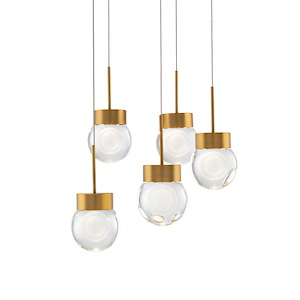 Double Bubble - 16W 5 LED Pendant-5.5 Inches Tall and 17 Inches Wide - 1344228