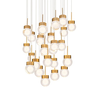 Double Bubble - 82W 25 LED Pendant-5.5 Inches Tall and 28 Inches Wide - 1344235