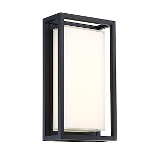 Framed-32W 1 LED Outdoor Wall Mount in Modern Style-4 Inches Wide by 8 Inches High - 880650