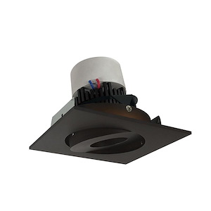 Pearl - 12W LED 4 Inches Square Adjustable Gimbal Retrofit-3.38 Inches Tall and 5 Inches Wide - 1331476