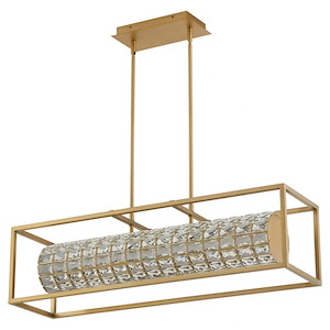 Elan - 30W 1 LED CCT Selectable Linear Chandelier-10 Inches Tall and 9.25 Inches Wide - 1344115