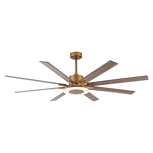 Glowridge Grove 8 Blade Ceiling Fan with Light Kit 65 Inch Wide - 1377476