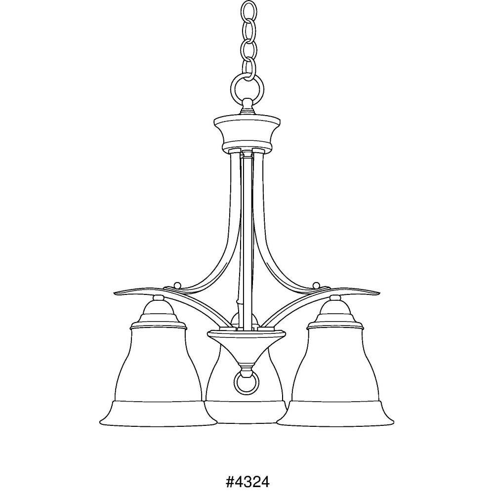 Progress Lighting P4324 Trinity Chandeliers Light 3 Light in