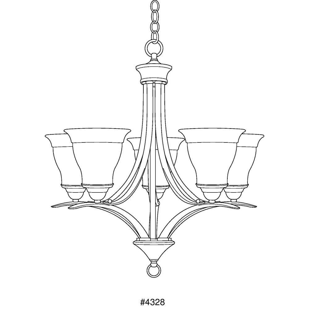Progress Lighting P4328 Trinity Chandeliers Light 5 Light in