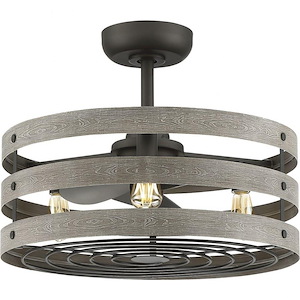Gulliver - Wide - Ceiling Fan - 3 Light - Handheld Remote - Damp Rated in Modern style - 23.5 Inches wide by 18.13 Inches high - 881311