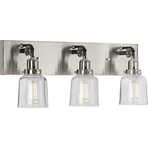 Rushton - 3 Light - Bell Shade in Farmhouse style - 24 Inches wide by 9.5 Inches high - 881346