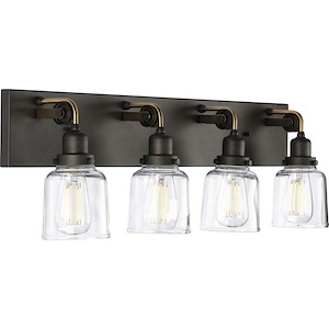 Rushton - 4 Light - Bell Shade in Farmhouse style - 32 Inches wide by 9.5 Inches high - 881344