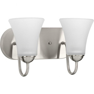 Classic - 2 Light - Bell Shade in Transitional and Traditional style - 13 Inches wide by 7.88 Inches high - 881297