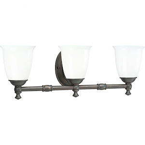 Victorian - 3 Light in Farmhouse style - 24.5 Inches wide by 8.75 Inches high - 47698
