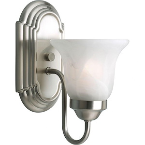Alabaster Glass - 1 Light in Transitional and Traditional style - 5.25 Inches wide by 9 Inches high - 117402