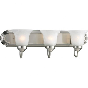 Alabaster Glass - 24 Inch Width - 3 Light - Line Voltage - Damp Rated - 117398