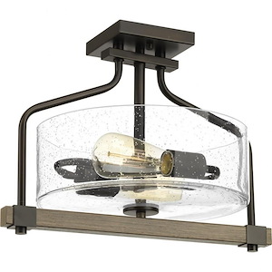 Barnes Mill - Close-to-Ceiling Light - 2 Light in Farmhouse style - 16.25 Inches wide by 11.88 Inches high - 621219