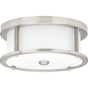 Mast - Close-to-Ceiling Light - 2 Light - Round Shade in Coastal style - 13 Inches wide by 5.25 Inches high - 881341