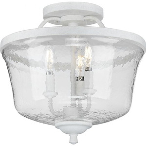 Bowman - Close-to-Ceiling Light - 3 Light - Bell Shade in Coastal style - 14.25 Inches wide by 13.38 Inches high - 930099