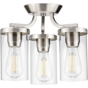 Lassiter - Close-to-Ceiling Light - 3 Light - Cylinder Shade in Modern style - 13 Inches wide by 10.5 Inches high - 930192