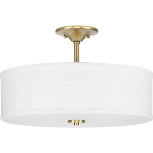 Inspire - 11.5 Inch Height - Close-to-Ceiling Light - 3 Light - Drum Shade - Line Voltage - Damp Rated - 930172