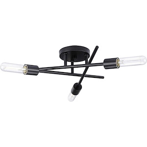 Astra - 3 Light Semi-Flush Mount In Modern Style-5.12 Inches Tall and 18 Inches Wide - 1159517