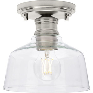 Singleton - 1 Light Small Semi-Flush Mount In Farmhouse Style-7 Inches Tall and 7.62 Inches Wide - 1156716