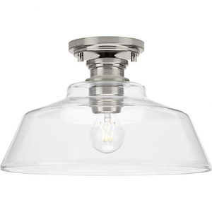 Singleton - 1 Light Medium Semi-Flush Mount In Farmhouse Style-8.5 Inches Tall and 14 Inches Wide - 1158135