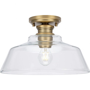 Singleton - 1 Light Medium Semi-Flush Mount In Farmhouse Style-8.5 Inches Tall and 14 Inches Wide - 1158135