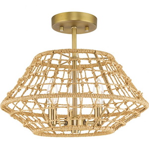 Laila - 3 Light Convertible Semi-Flush Mount In coastal Style-12.5 Inches Tall and 16 Inches Wide - 1284014