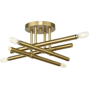 Arya - 4 Light Semi-Flush Mount In Mid-Century Modern Style-4.5 Inches Tall and 4.5 Inches Wide - 1302229