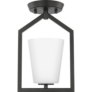 Vertex - 1 Light Semi-Flush Mount In Contemporary Style-11.62 Inches Tall and 5 Inches Wide - 1302194